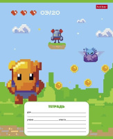 Тетрадь А5 12л кл. Hatber "Пиксель_Level Up" 5 диз.в блоке, белизна 100%