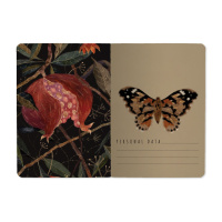 Записная книжка А6  32л. картон, мягк.пер. "Flora. Гранат" лин.