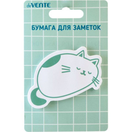 Бумага с липким краем  30л, фигурная " Cats",  ассорти