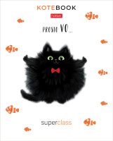 Тетрадь А5 48л ЛИН. Hatber  пласт.обл. "Котэ" 5диз.в спайке