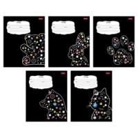 Тетрадь А5 18л кл. Hatber "Цветущие зверушки" 5 диз.в блоке, белизна 100%