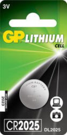 Батарейка-таблетка CR2025 GP Lithium, блистер, цена за 1 шт