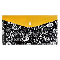 Конверт на кнопке  с рисунком 260*140мм, Привет