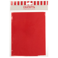 Скатерть 137*183см, ПВХ, красный
