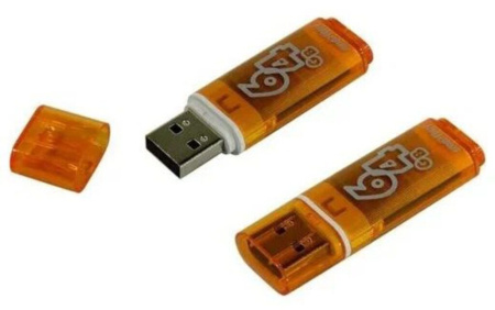 Флеш-драйв  64 GB USB 2.0 Smartbuy lossy series Orange