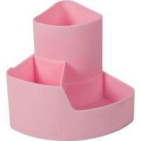 Подставка наст. "Corner" 11,5*11,5*12см , пластиковая, цвет розовый
