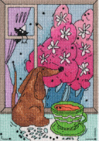 Набор  для вышивания крестиком 10*16,5см "Весна за окошком"