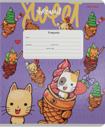 Тетрадь А5 12л косая лин. Проф-Пресс "Сладости и шалости" твин.лак, 5 диз.в спайке, белизна 100%