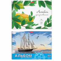 Альбомы А4 40л гребень "Juicy Fruits и Морская прогулка", микроперфорация, 2шт