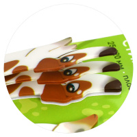 Закладки с липким краем (25*120мм)  2 цв, по 25л. "Псы" пластиковые