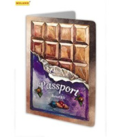 Обложка для паспорта "Плитка шоколада" Slim
