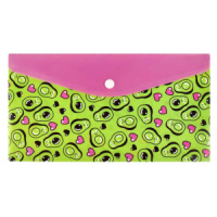 Конверт на кнопке  с рисунком 260*140мм, Авокадо паттерн