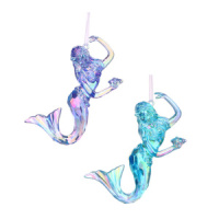 Подвесное украшение 12 см "Русалка" пластик, 2 цвета