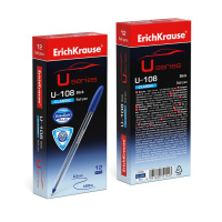 Ручка шар. ЕК ULTRA GLIDE CLASSIC STICK U-108 синяя, прозр.корп.1мм