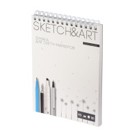 SKETCHBOOK SKETCH&ART BV,185х250 мм, 80 Л. 170 ГР. НА ГРЕБНЕ, ДЛЯ СКЕТЧ-МАРКЕРОВ