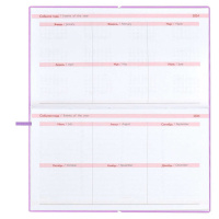 Планинг дат. 2024г, 175*105мм  64л., кож.зам., мягк.пер. "Мрамор" тисн.фольгой, ляссе