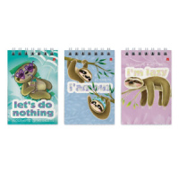 Блокнот А7  40л гребень "Карибские ленивцы" клетка