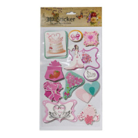 Набор наклеек объемные "Любовь 2", 13*20см ассорти, блестки