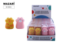 Точилка пласт. 1 отв. "Cat paw" ассорти