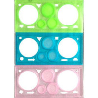 Линейка "Спирограф" 20 см, 3 цвета