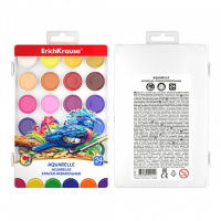 Акварельные краски 24цв. Erich Krause пласт. упак., б/к,