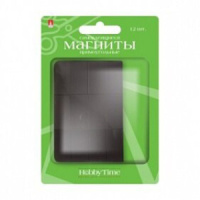 Магниты прямоугольные самоклеящиеся, 12шт, 12,7*25,4*0,6мм