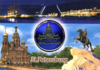 Магнит сувенирный СПБ Санкт-Петербург-коллаж