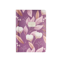 Ежедневник недат. А5+ 120л., тв.обл., иск.кожа "Flora. Cotton flower" ляссе