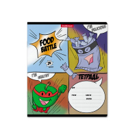 Тетрадь А5 24л лин. Erich Krause "Food Battle" MIX-PACK
