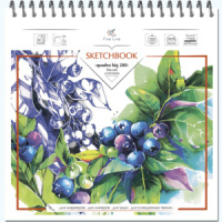 Скетчбук 190*190мм  50л., гребень, 200гр/м2, "QUADRO BIG" ДЛЯ МАРКЕРОВ, жёсткая подложка