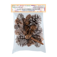 Набор декоративных украшений "Природные материалы" серебро