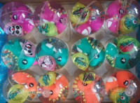 Мяч со светом с веревкой 6,5см "В мире животных"