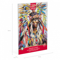 Альбом для акварели А4 20 л "Индеец", пл. 180 г/м, склейка