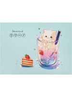 Скетчбук А5  40л., клеевой кор., 160гр/м2 "Необычный напиток- 1"