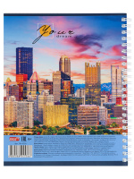 Тетрадь А5  96л кл. гребень Проф-Пресс "Мегаполис мечты" белизна 100%