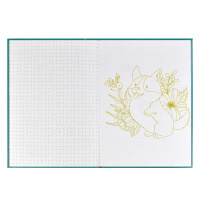 Дневничок для девочек А5 48л. 7БЦ "Лиса на качелях" глянц.лам., тисн.фольгой