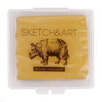 Ластик BrunoVisconti "Sketch&amp;Art. Желтый/зеленый" для ретуширования (мягкий) в коробочке, КЛЯЧКА