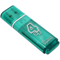 Флеш-драйв  4 GB USB 2.0 Smartbuy Glossy series Green