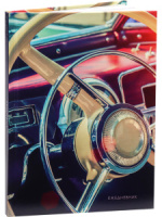 Ежедневник недат. А5  64л., 7БЦ "Руль автомобиля" глянц.лам., блок с точкой ч/з стр.