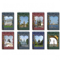 Блокнот А4  60л  "Виды Санкт-Петербурга" гребень, жестк.подложка