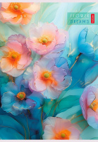 Тетрадь А4  80л кл. скоба Hatber "Цветочные сны" софт-тач