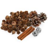 Набор декоративных украшений "Природные материалы" серебро