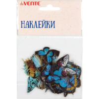 Декор наклейки для творчества "deVENTE. Blue butterflies" от 6x6 см до 2x4 см, ПВХ, ассорти