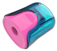 Точилка пласт.  1 отв. с контейнером, ассорти