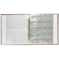 Альбом д/монет на кольцах (225*265мм), 10 л., ПВХ