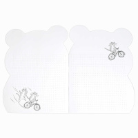 Блокнот 180*255мм  40л скоба "Радостная панда" точка, фигурн.вырубка