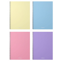 Тетрадь А4  80л кл.  "Pastel" пластик. обложка