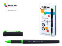 Ручка гелевая MAZARI DUNE чёрная, игольч.након. 0,5мм, покрытие Soft