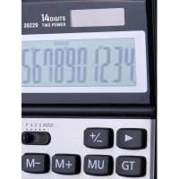 Калькулятор  14 разр. Deli  настольный, серебристый