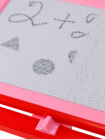 Доска магнитная для рисования 28*28см  (волшебный экран) черно-белая, счеты, штампы